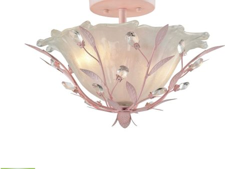 17 W Circeo 2-Light LED Semi Flush-Light Pink Cheap