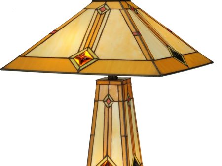 23 H Diamond Mission Lighted Base Table Lamp Online Hot Sale