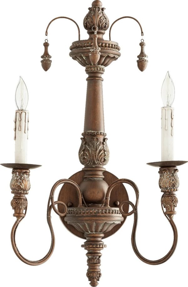 12 W Salento 2-Light Wall Sconce Vintage Copper Online now