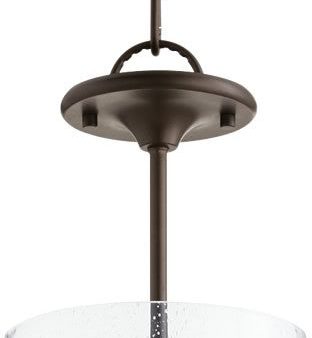 8 W Richmond 3-light Dual Mount Light Fixture Oiled Bronze w  Clear Seeded For Cheap