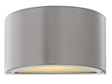 5 H Luna 1-Light Small Outdoor Wall Light in Titanium For Sale