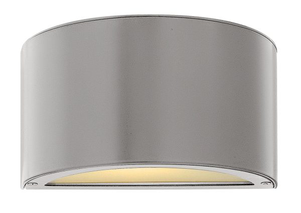 5 H Luna 1-Light Small Outdoor Wall Light in Titanium For Sale