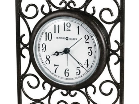 8 H Mildred Table-top Clock Warm Gray on Cherry Fashion