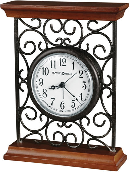 8 H Mildred Table-top Clock Warm Gray on Cherry Fashion