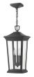 10 W Bromley 3-Light Outdoor Hanging Light in Museum Black Online Sale