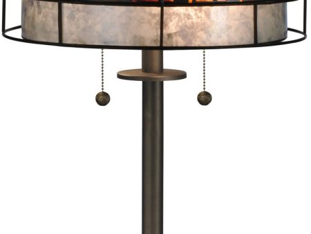 23 H Cobblestone Tiffany Table Lamp Antique Bronze on Sale