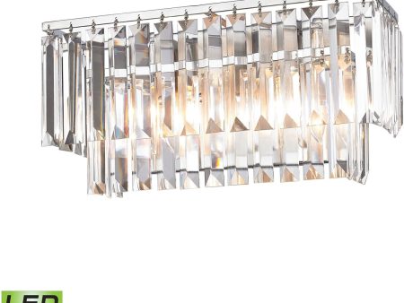 15 W Palacial 2-Light LED Vanity Polished Chrome For Discount