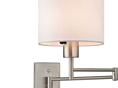 7 W Carson 1-Light LED Swingarm Wall Sconce Brushed Nickel Hot on Sale