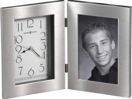 8 H Lewiston Tabletop Clock Brushed Silver For Discount