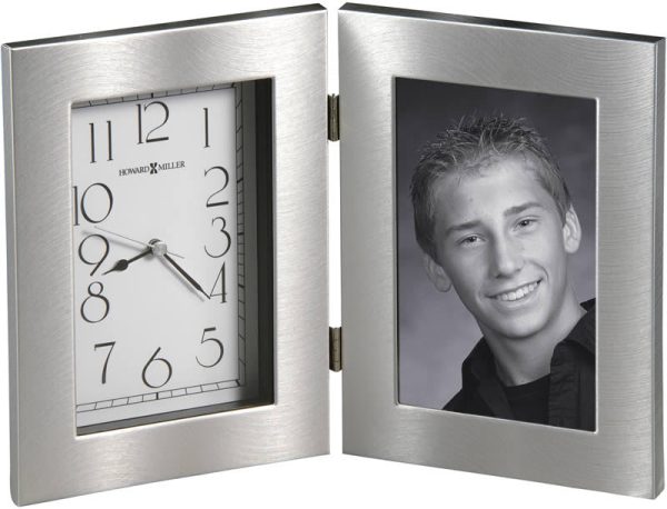 8 H Lewiston Tabletop Clock Brushed Silver For Discount