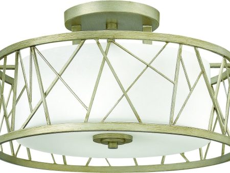 20 W Nest 3-Light Foyer Silver Leaf Hot on Sale