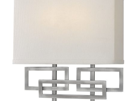 10 W Lanza 2-Light Two Light Sconce in Antique Nickel Sale