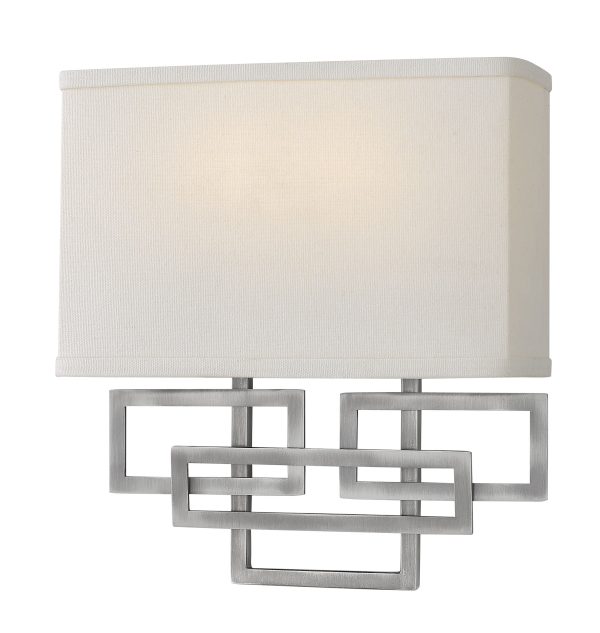 10 W Lanza 2-Light Two Light Sconce in Antique Nickel Sale