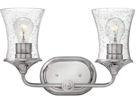 16 W Thistledown 2-Light Bath Two Light in Polished Nickel For Discount