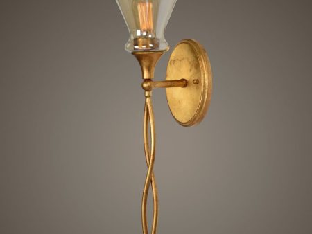 8 W Glam 1 Light Gold Sconce For Discount