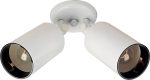 10 H Spots 2-Light Outdoor Wall Mount White For Discount