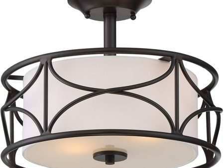 13 W Avara 2-Light Semi Flush Mount Oil Rubbed Bronze on Sale