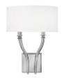 12 W Surrey 2-Light Two Light Sconce in Polished Nickel Hot on Sale