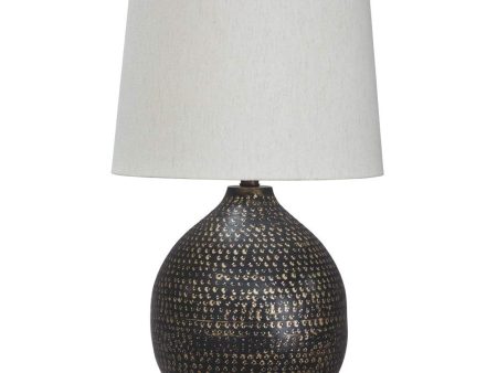 25 H Maire Metal Table Lamp (1 CN) Black Gold Supply