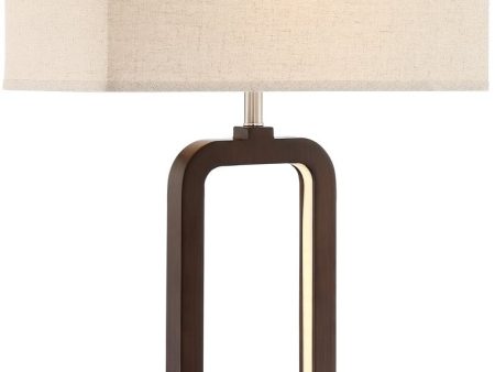 31 H Leonard 1-light Table Lamp Walnut Fashion