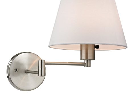 9 W Avenal 1-Light LED Swingarm Sconce Brushed Nickel Online now