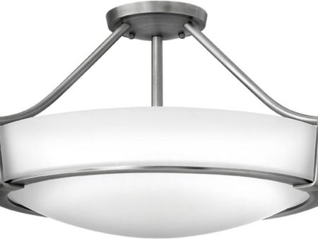 21 W Hathaway 4-Light Semi Flush Mount Antique Nickel Sale