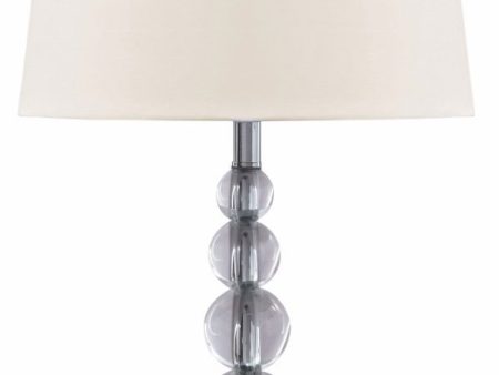 25 H Joaquin Crystal Table Lamp (Set of 2) Clear Silver Hot on Sale