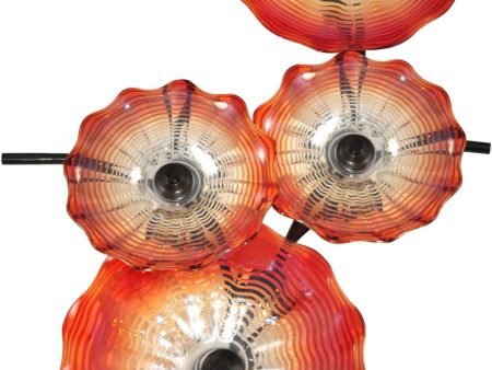 21 W Titan Art Glass Wall Sconce Antique Bronze For Cheap