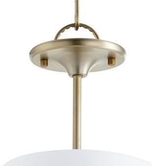 8 W Richmond 3-light Dual Mount Light Fixture Aged Brass For Cheap