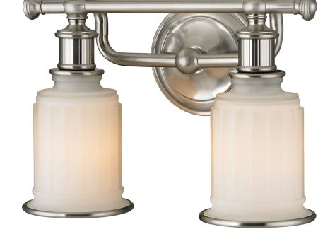 13 W Acadia 2-Light LED Vanity Brushed Nickel Online Sale