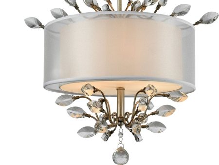 19 W Asbury 3-Light LED LED Semi Flush Aged Silver on Sale