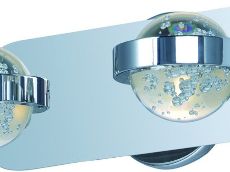 13 W Cosmo LED 2-Light Bath Vanity Polished Chrome For Cheap