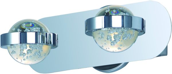 13 W Cosmo LED 2-Light Bath Vanity Polished Chrome For Cheap