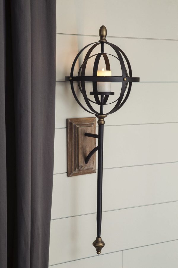 13 W Dina Wall Sconce Black Gold For Cheap