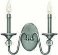 13 W Eleanor 2-Light Wall Sconce Polished Antique Nickel Sale