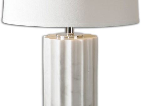 31 H Castorano 1-Light Table Lamp White Marble Sale