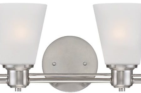 33 W Printers Row 4-Light Bath Vanity Satin Platinum Cheap