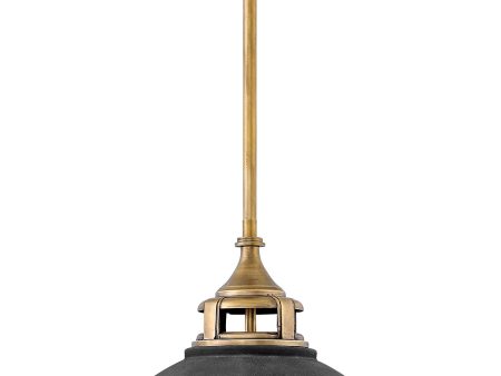 18 W Fletcher 2-Light Single Tier Pendant in Aged Zinc Supply