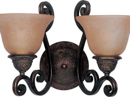 16 W Symphony 2-Light Wall Sconce Oil Rubbed Bronze For Cheap