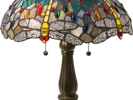 22 H Tiffany Hanginghead Dragonfly Table Lamp on Sale