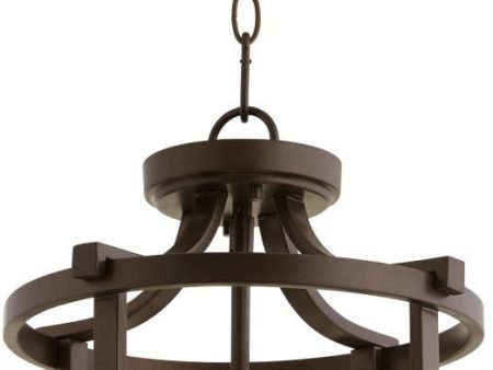 13 W Lancaster 3-light Dual Mount Light Fixture Oiled Bronze Online now