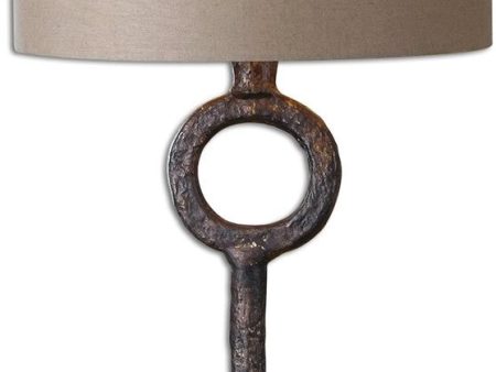 35 H Ferro 1-Light Table Lamp Aged Rust Bronze Online Sale