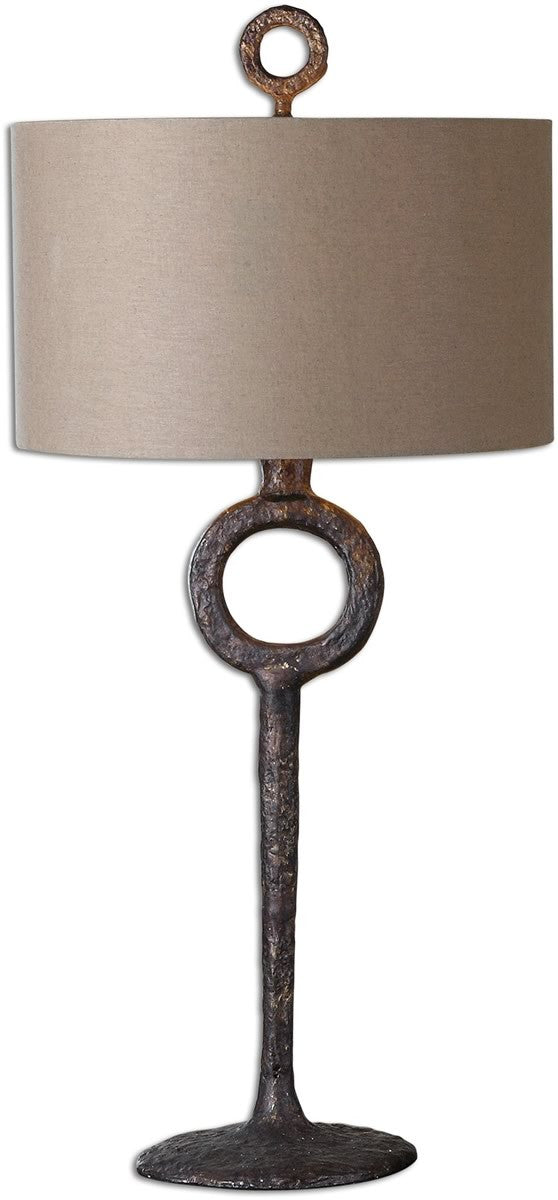 35 H Ferro 1-Light Table Lamp Aged Rust Bronze Online Sale