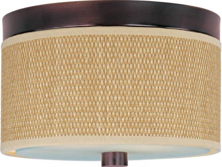 10 W Elements 2-Light Flush Mount Oil Rubbed Bronze For Cheap