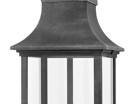 9 W Adair 3-Light Outdoor Hanging Light in Aged Zinc Fashion