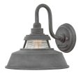 10 H Troyer 1-Light Medium Outdoor Wall Light in Aged Zinc For Sale