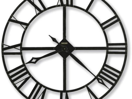 14 H Lacy II Wall Clock Wrought Iron on Sale