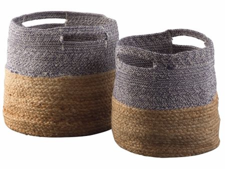 Parrish Basket Set (Set of 2) Natural Blue For Cheap