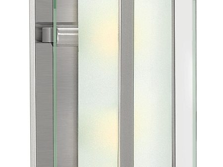 8 W Latitude 2-Light Two Light Sconce in Brushed Nickel Fashion