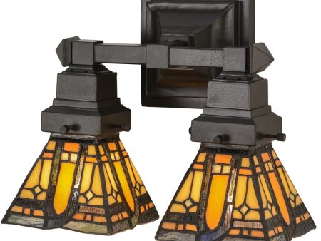 12 W Sierra Prairie Mission 2 Light Wall Sconce For Discount